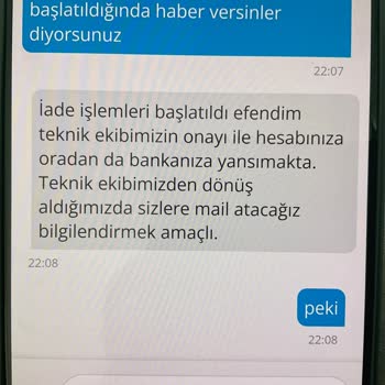 Bisu Ön Ödemeli Paketin İadesini Yapmıyor