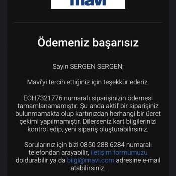 Mavi Giyim Ücret İadesini Yapmıyor