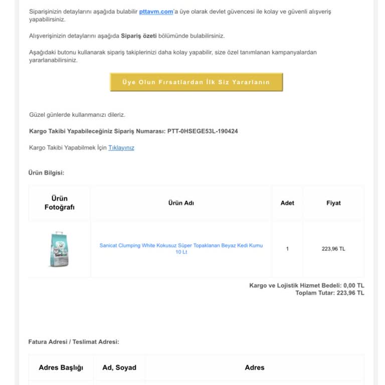 Sanicat Kedi Kumu Siparişi