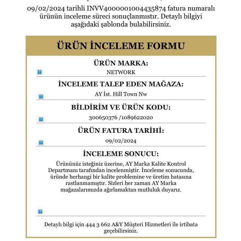 Network'ten Alınan Gömleğin Çekmesi Ve Mağduriyetin Giderilmemesi.