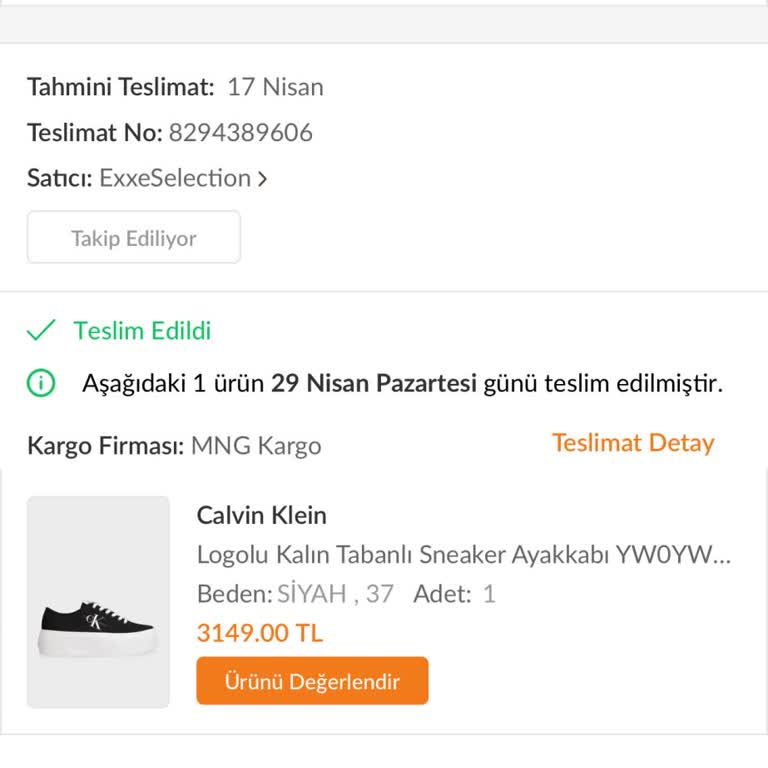 MNG Kargo Trendyol Üzerinden Yapılan Gönderi Hakkında Şikayet