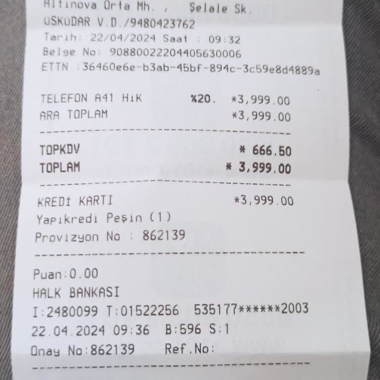 İade Edemiyorum A41HİKİNG Cep Telefonu