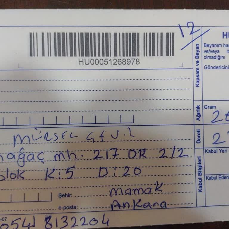 PTT Kargo Yurt Dışından Gelen Kargo Hak.