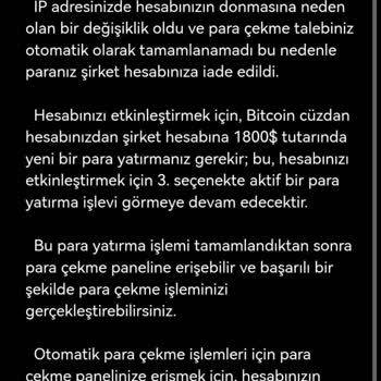 Liberty Finance (liberty-finans.com) Yatırım Kazancım Hesabıma Geçmiyor!