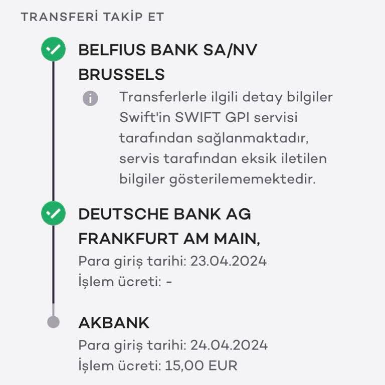 Akbank SWİFT Transfer 1 Haftadır Beklemede Görünüyor