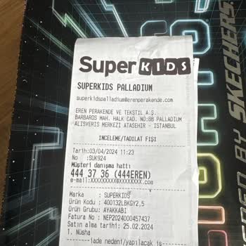 Skechers Çocuk Ayakkabısı 4 Günde Ön Üç Kısımları Açıldı.