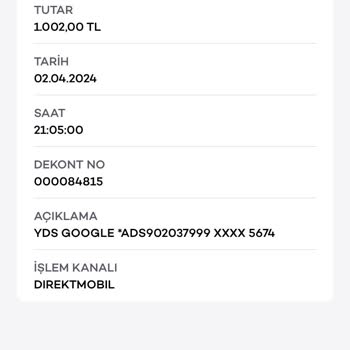 Akbank YDS Google Şikayet