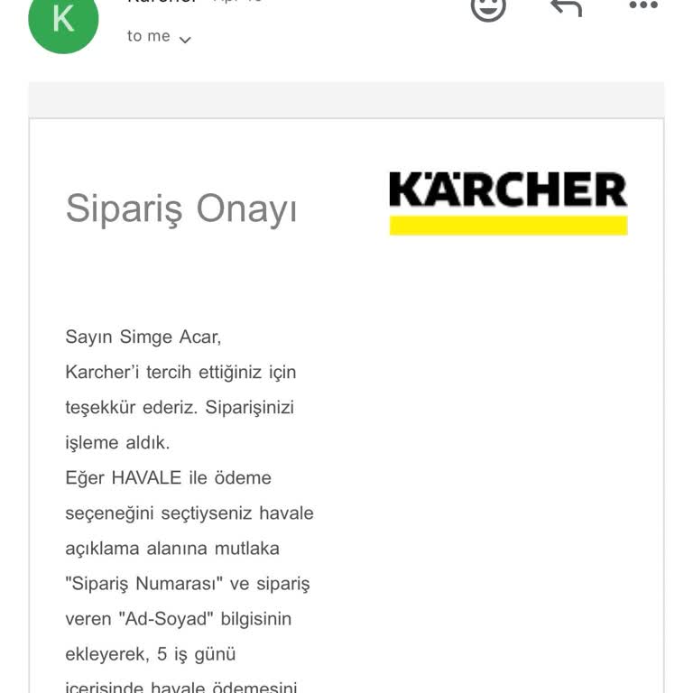 Kaercher Ürünü Kargolamıyor