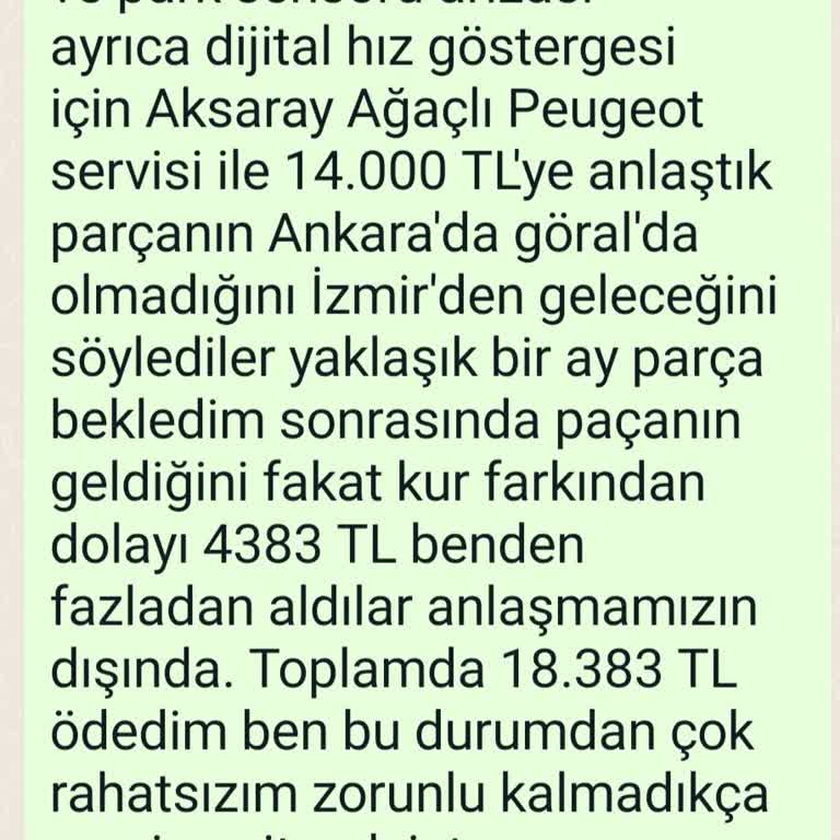 Peugeot Servisi Aksaray Ağaçlı