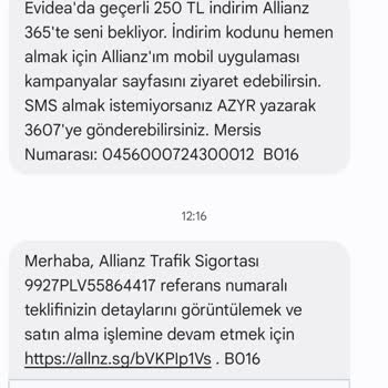Allianz Sigorta Ulaşılmıyor Sigorta Teklif Ediliyor Kesilmiyor