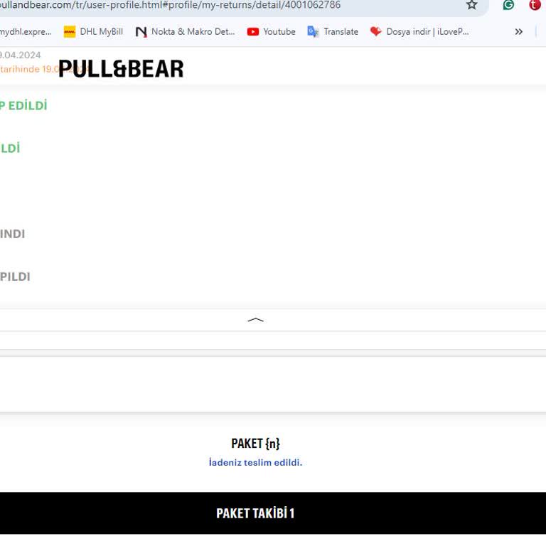 Pull And Bear İade Edilen Ürünlerin Ücretini Yatırmadı