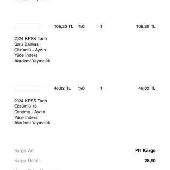 YKM Kitap Sipariş Ettiğim Kitapları Göndermedi