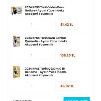 YKM Kitap Sipariş Ettiğim Kitapları Göndermedi