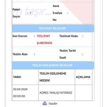 Aras Kargo Kargo Umursamazlık Seviyesi