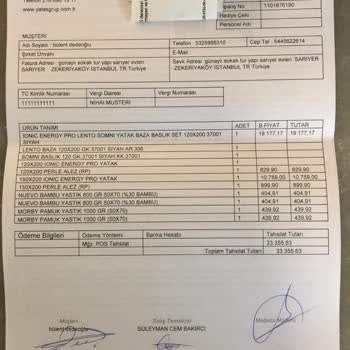 Yataş Yatak Ölçü Hatası