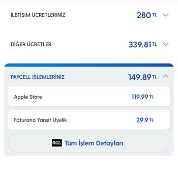 Turkcell Mobil Fatura Ödeme Yansıt Ücreti