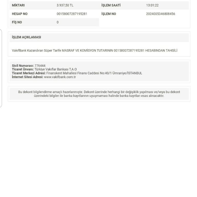 VakıfBank Kazandıran Tarife Adı Altında Gereksiz İşlem Yapıyor