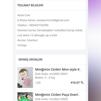 Miniğimin Cicileri Çift Ürün Siparişim Tek Geldi!