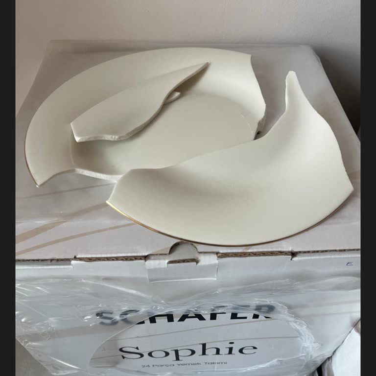 Schafer Yemek Takımının Bir Parçası Kırık