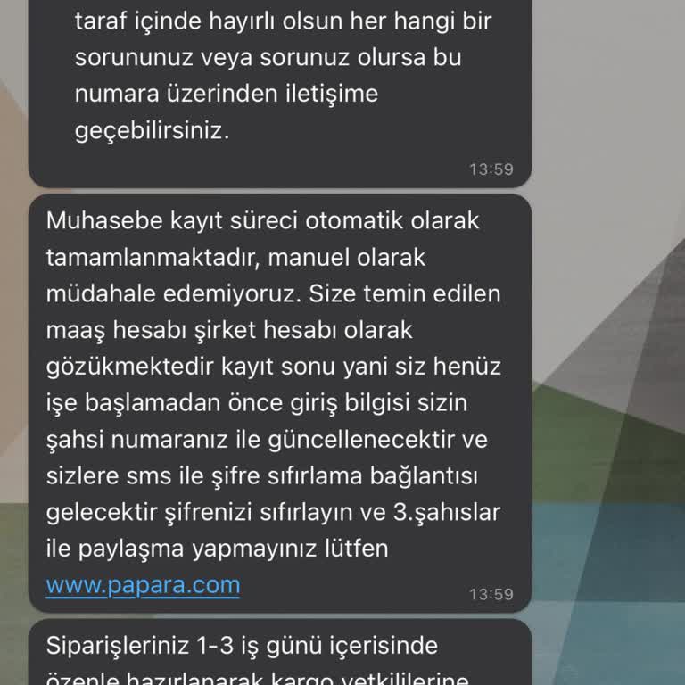 Evde Paketleme Kişisel Verileri Koruma Bildirgesi