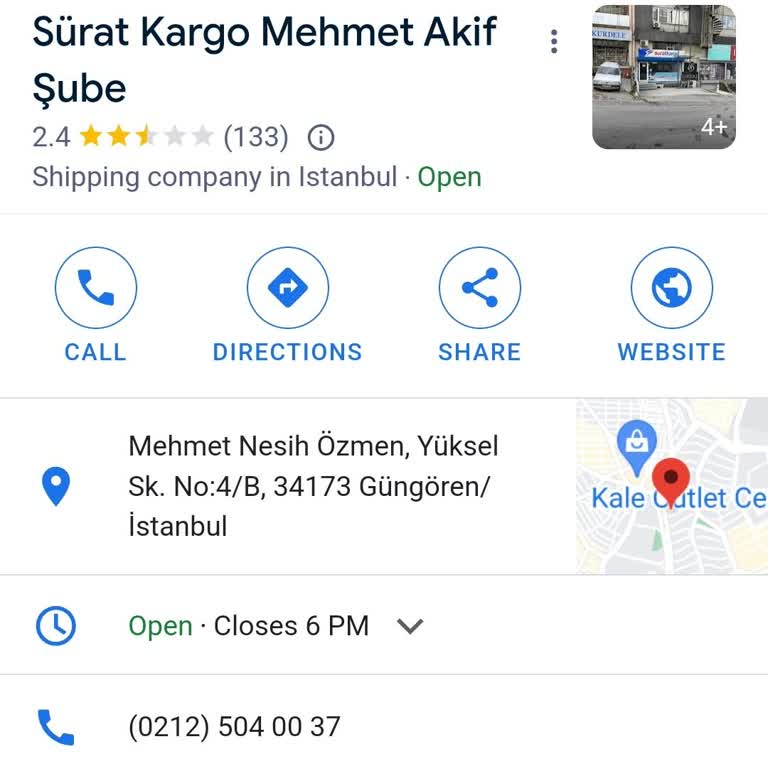 Sürat Kargo Kargo Şubesinde Yaşanan İletişim Sorunları