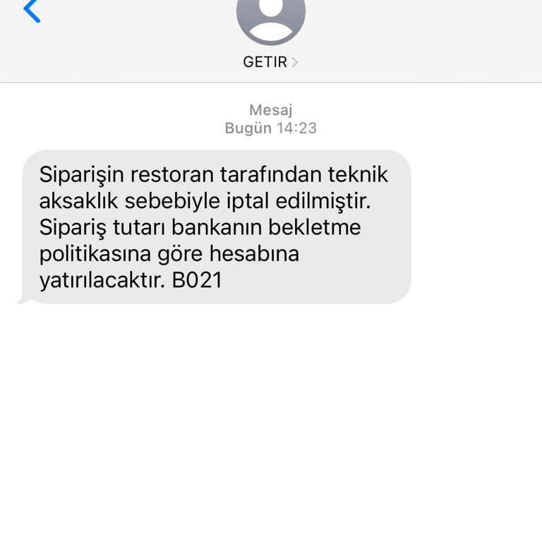 GetirYemek Para İadesi Saçmalığı