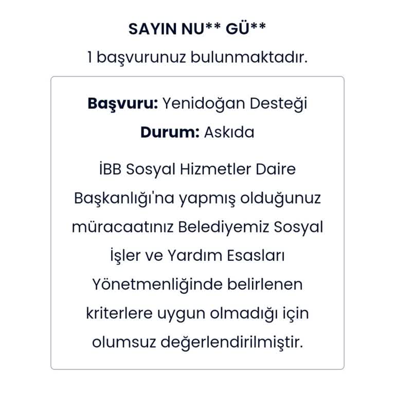 İBB - İstanbul Büyükşehir Belediyesi Yenidoğan Destek Paketi