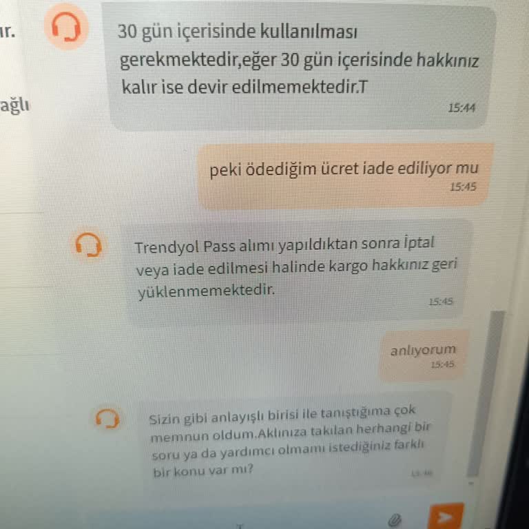 Trendyol Ödediğim Hizmete Süre Biçip Hakkımı İptal Etmiş