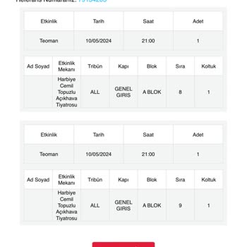 Passo Konser Bilet Seçimi Ve İade Süreciyle İlgili Şikayet