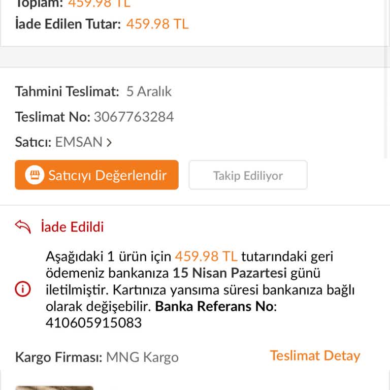 Karaca Emsan 2 Yıl Garanti Kapsamında Olan Ürünü Değiştirmiyor!