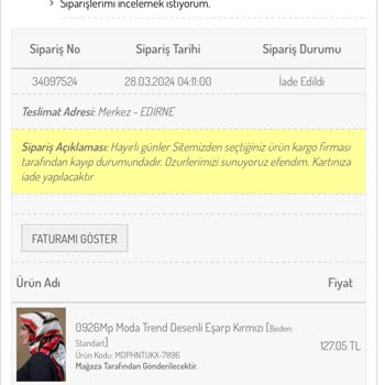Sefamerve Bayram Öncesi Sipariş Ve İade Süreciyle İlgili Yaşanan Sorunlar