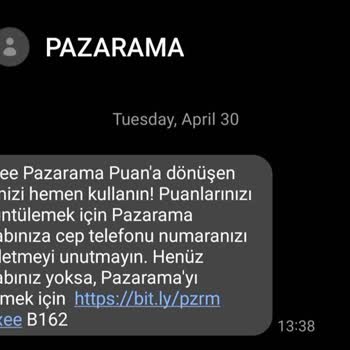 Pazarama Gelmeyen Hediye Çeki