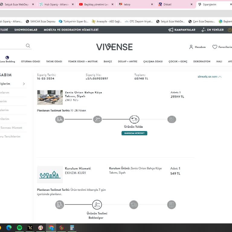 Vivense Ürün Teslimatı Gecikmesi