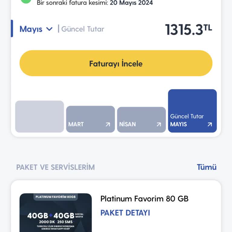Turkcell Yurt Dışı Kullanım Yansıtılmış