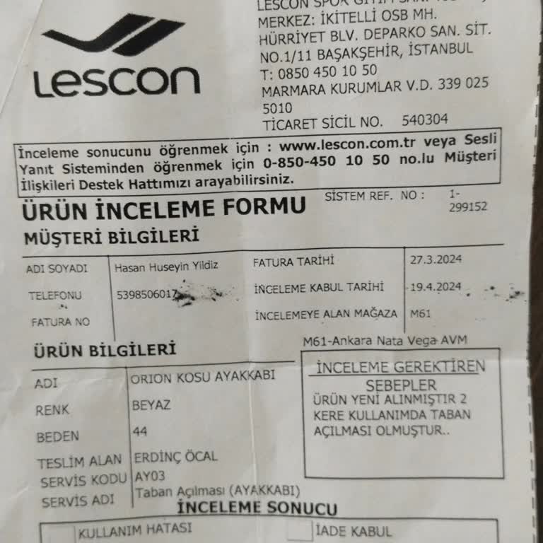 Lescon Aldığım Ayakkabı 1 Ay Olmadan Tabandan Açılma Yaptı Ve Bunu Yapıştırıp