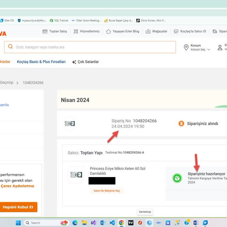 Koçtaş Online Hizmetler P İ Ş M A N L I K T I R.