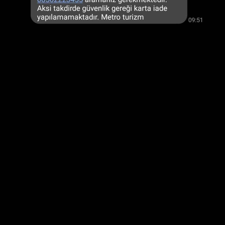 Metro Turizm Para İadesi Yapmadı