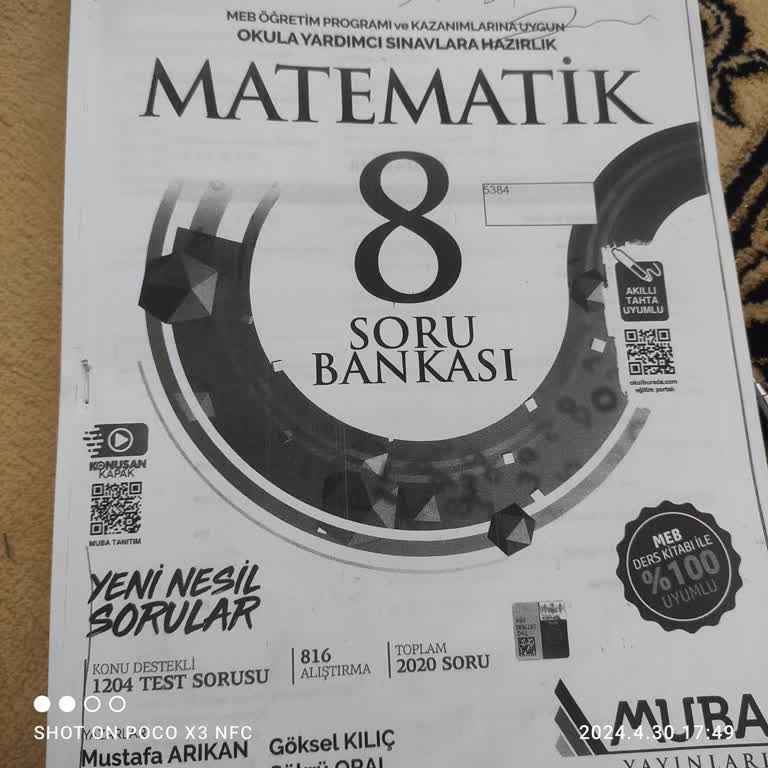 Muba Yayınları Video Çözümünde İstediğim 8sınıf Matematik Soru Bankası Yeni Nesil Yok