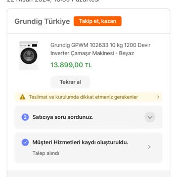 Hepsiburada Ve Grundig Markasına Yazıklar Olsun Yapmayın