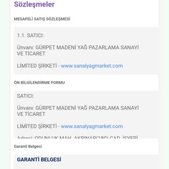 Sanal Yağ Market Sitesi Nin Mağdur Etmesi