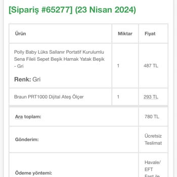 Bebekcity.com Bebekcity Parayı Alıyor Ürünü Göndermiyor