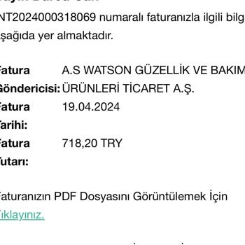 Watsons Teslim Edilemeyen Siparişin İadesi Hakkında