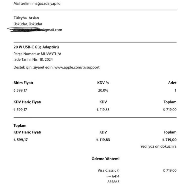 Zara Da Adaptörüm KAYBOLDU/CEPLENDİ