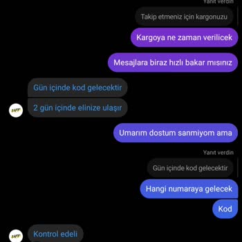 Japp Store Ne Kargo Ne De SMS Gelmedi
