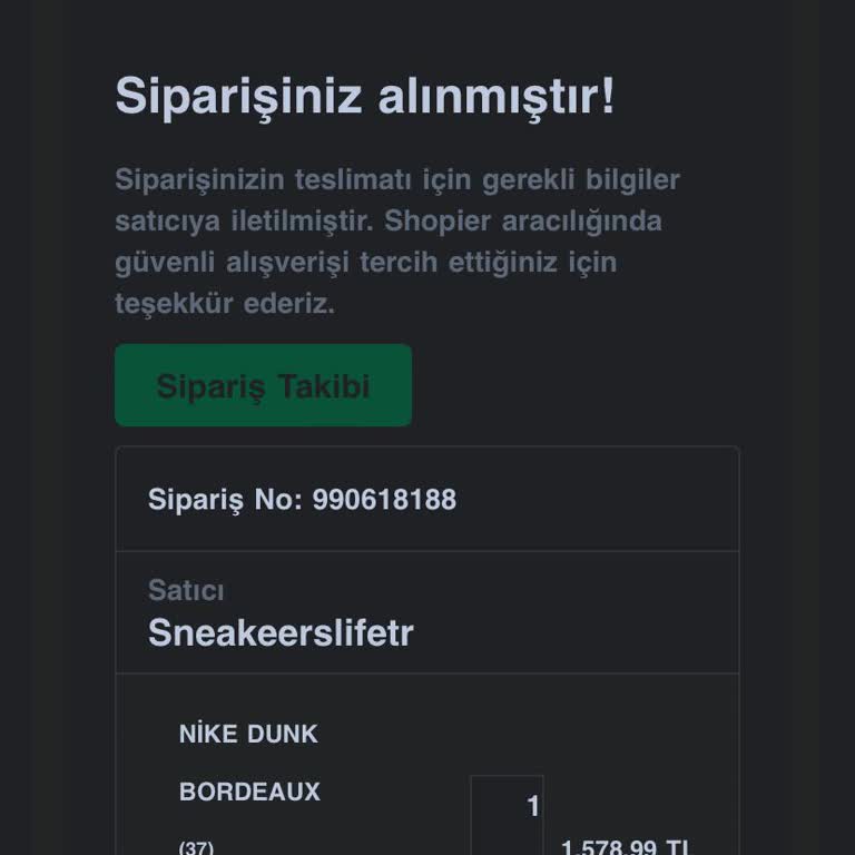 Sneakerslife.tr Siparişimi İptal Edemiyorum