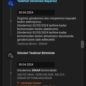 MNG Kargo Gönderiniz Alıcı Kaynaklı Olarak Teslim Edilemedi Sorunu