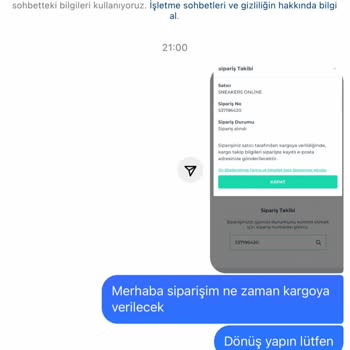 Sneakersonline.tr Stok Durumu Problemi Acil Ücret İadesi