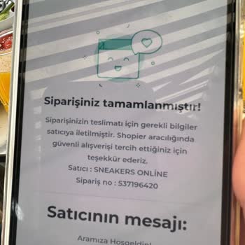 Sneakersonline.tr Stok Durumu Problemi Acil Ücret İadesi