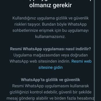 WhatsApp'a Resmi Olmayan Uygulama