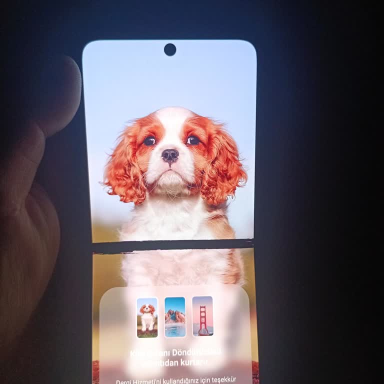 Tecno Mobile Phantom V5 Flip Ekran Faciası